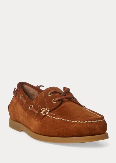 Zapatos De Barco Polo Ralph Lauren Hombre Marrom - Merton Suede - KINAW9853